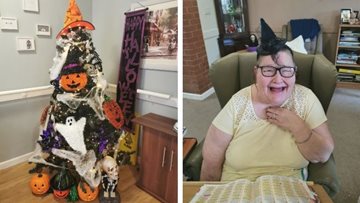 Derby care home put up spooky Halloween trees